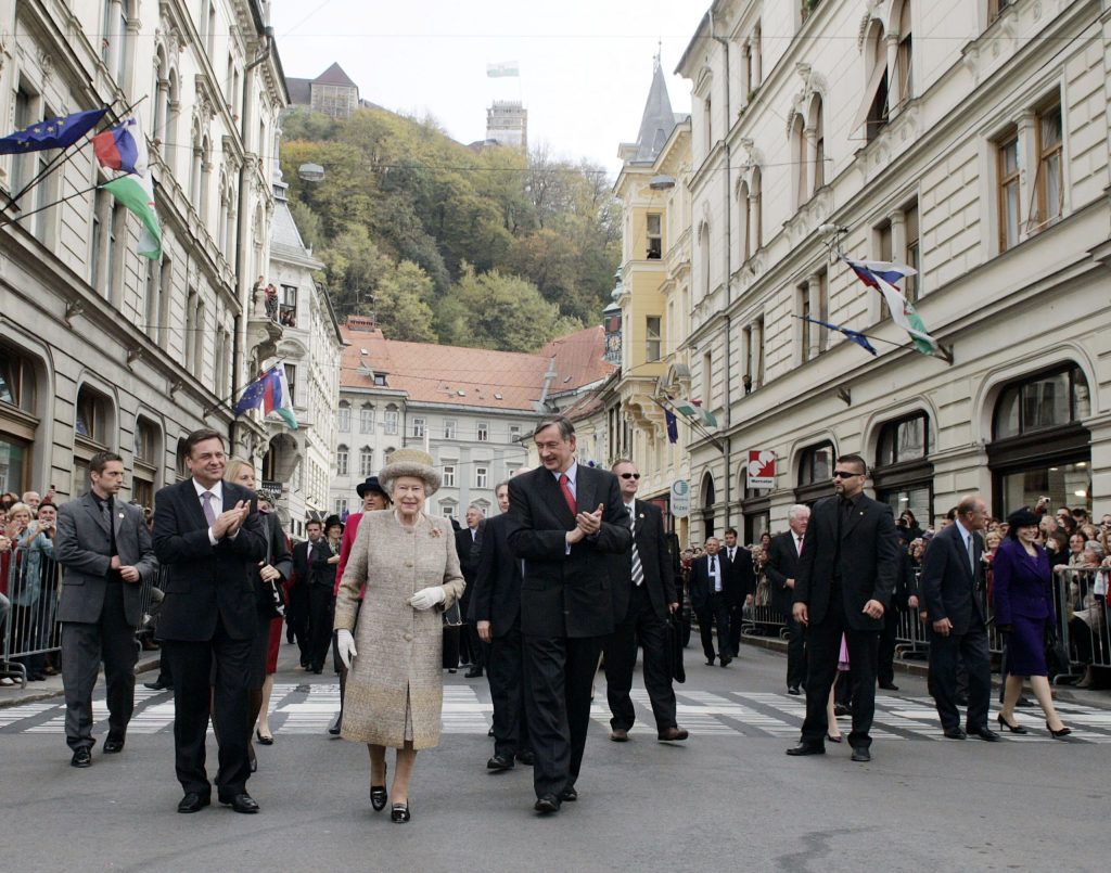 Kraljica Elizabeta II, med obiskom v Ljubljani