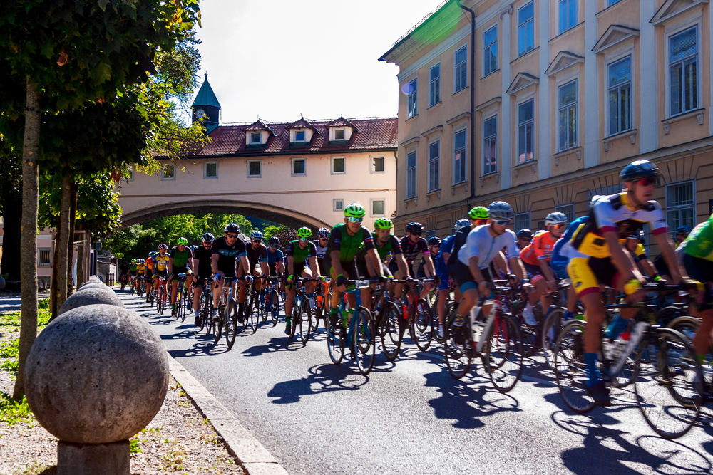Kolesarji na Zoisovi cesti na maratonu Franja.